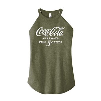 Juniors' Coca-Cola Five Cents High Neck Coke Graphic Tank Top