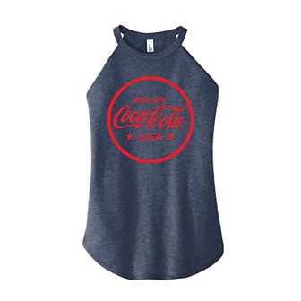 Juniors' Coca-Cola USA High Neck Coke Graphic Tank Top