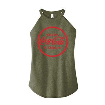 Juniors' Coca-Cola USA High Neck Coke Graphic Tank Top