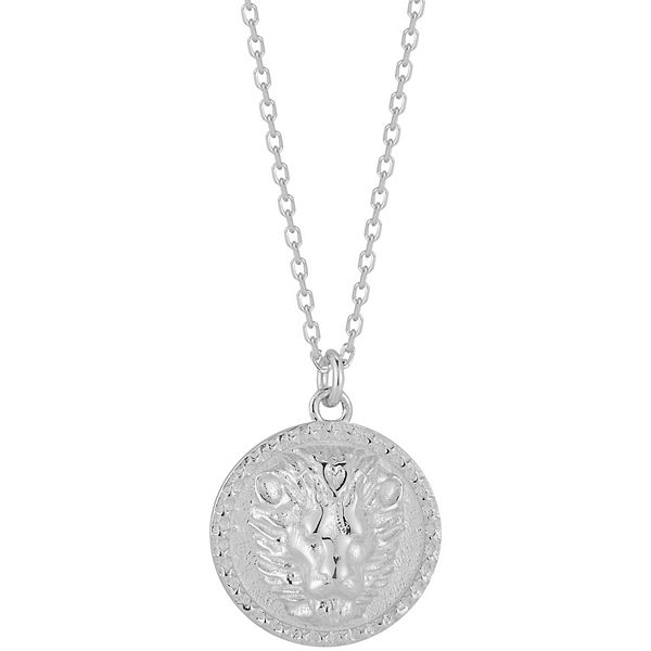 Sunkissed Sterling 14k Gold Over Silver 3D Lion Head Medallion Necklace