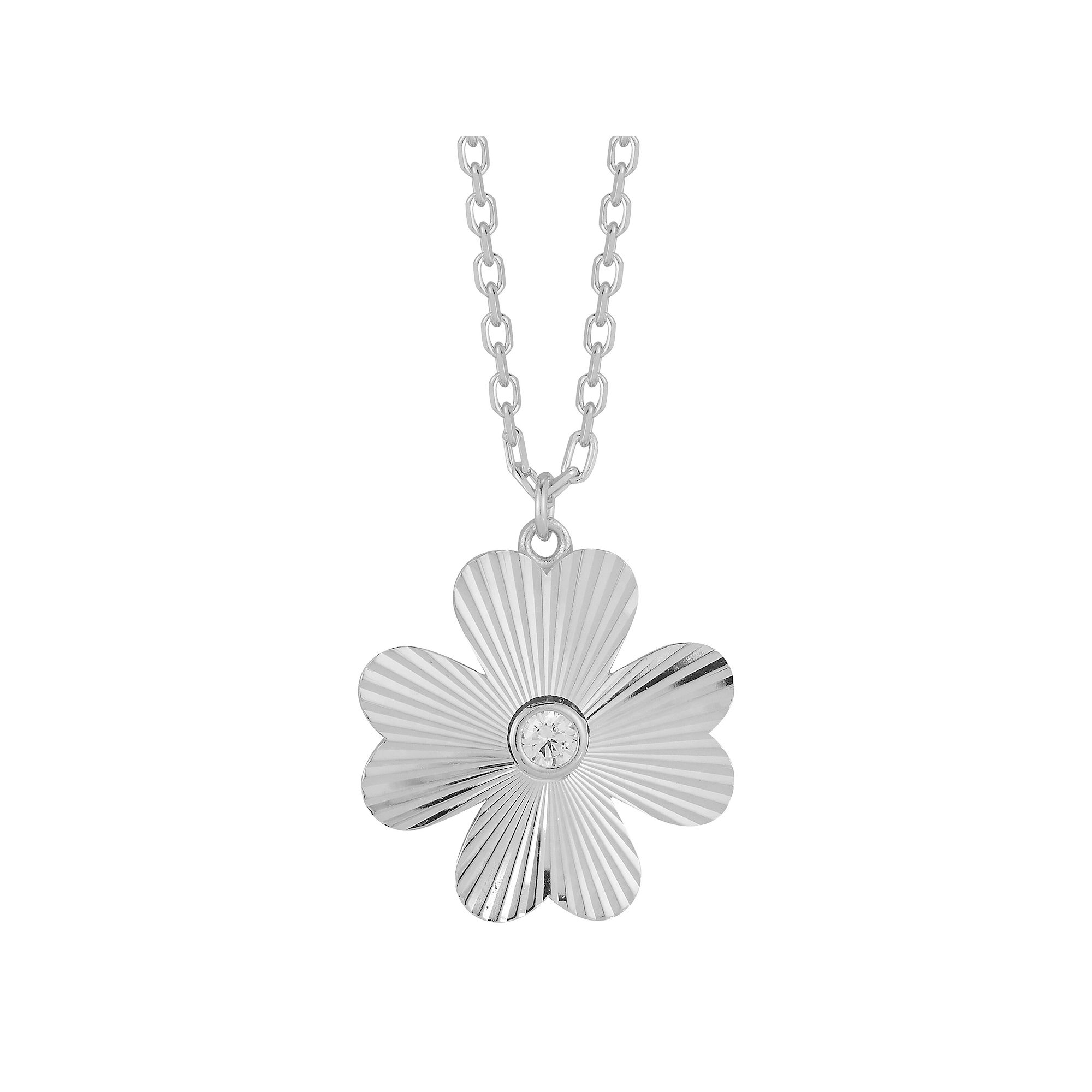 Sunkissed Sterling 14k Gold Over Silver Cubic Zirconia Flower Necklace, Wo