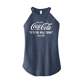 Juniors' Coca-Cola Real Thing High Neck Coke Graphic Tank Top