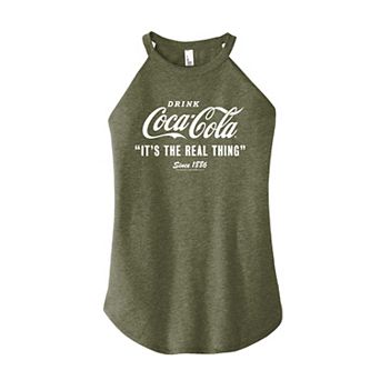 Juniors' Coca-Cola Real Thing High Neck Coke Graphic Tank Top
