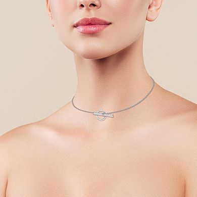 Sunkissed Sterling Cubic Zirconia Toggle Choker Necklace