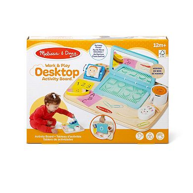 Melissa & Doug Melissa & Doug Wooden Work & Play Desktop Activity Board Infant and Toddler Sensory Toy