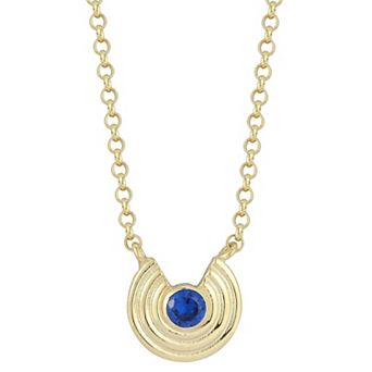 Sunkissed Sterling Cubic Zirconia Open Pendant Necklace