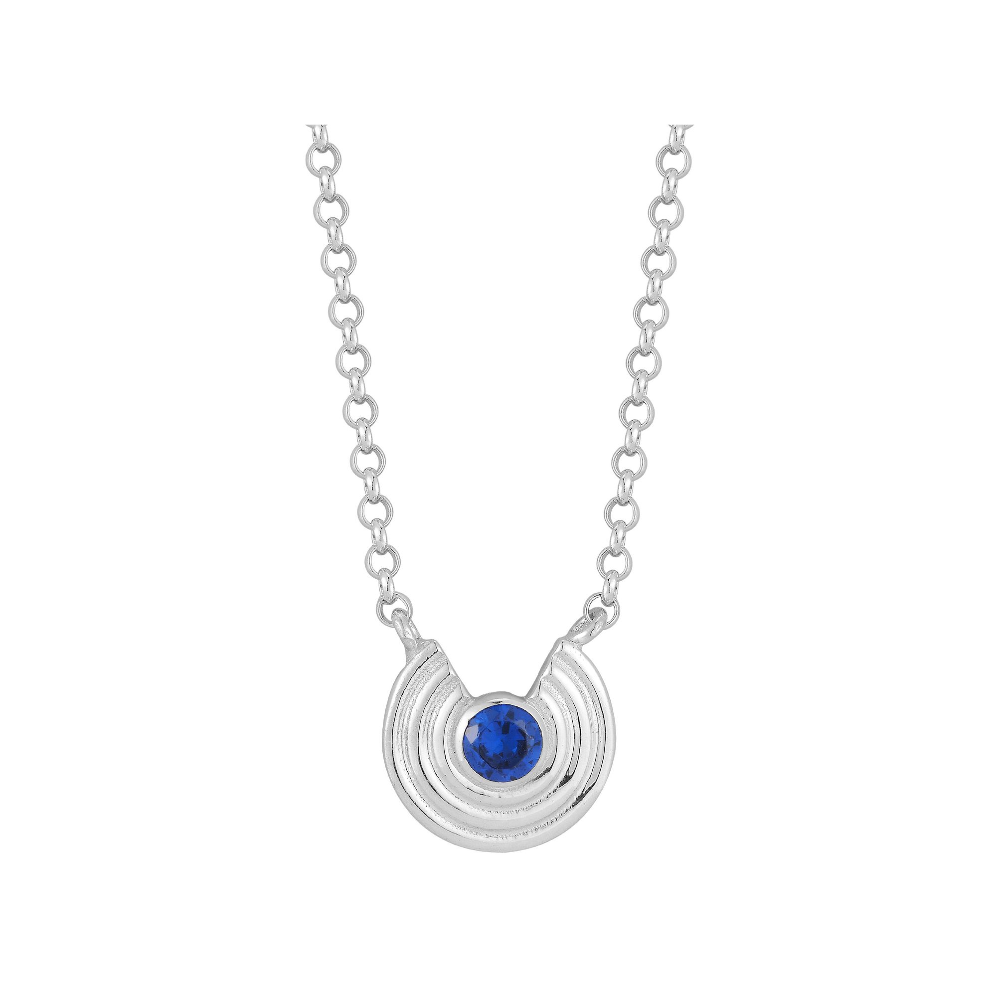 Sunkissed Sterling Cubic Zirconia Open Pendant Necklace, Womens, Size: 17