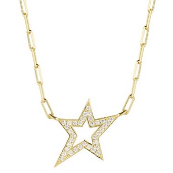 Sunkissed Sterling Cubic Zirconia Star Necklace
