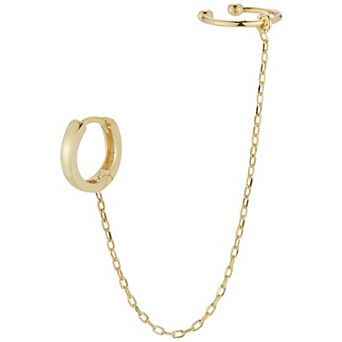 Sunkissed Sterling Huggie X Earcuff Earring
