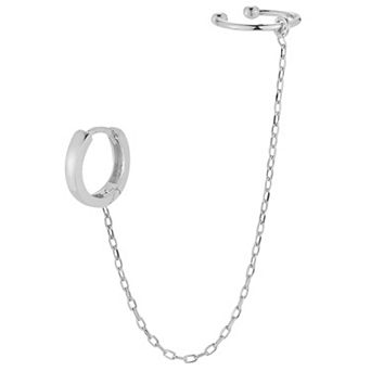 Sunkissed Sterling Huggie X Earcuff Earring