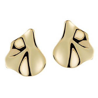 Sunkissed Sterling Wave Stud Earrings