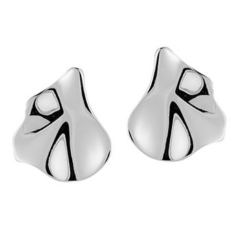 Sunkissed Sterling Wave Stud Earrings