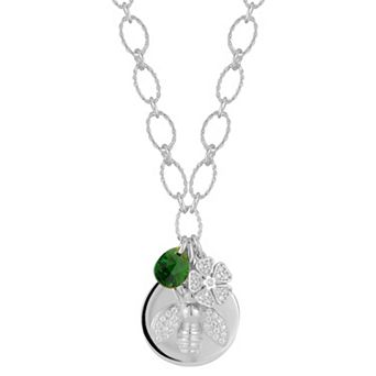 Sunkissed Sterling Cubic Zirconia Bee Necklace