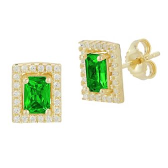 Sunkissed Sterling Cubic Zirconia Cluster Stud Earrings