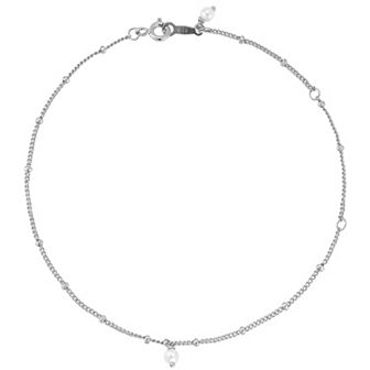Sunkissed Sterling Freshwater Cultured Pearl Anklet