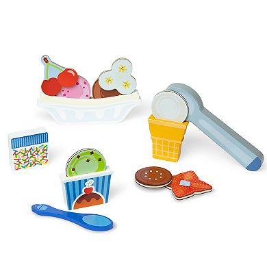 Melissa & Doug Ice Cream Wooden Magnetic Puzzle Play Set
