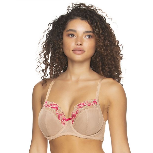Paramour Women's Fleurs 4-Section Cup Unlined Embroidered Underwire Bra,  115166