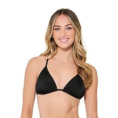 Decree Essentials Midkini Swimsuit Top Juniors, Color: Black