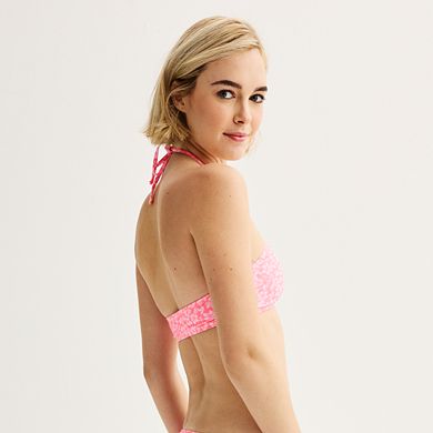 Juniors' Ninety-Nine° Lace-Up Bandeau Swim Top