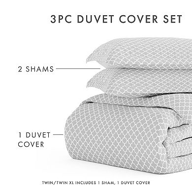 Urban Loft's 3pc Modern Elegance Patterns Duvet Cover Bed Set With Shams