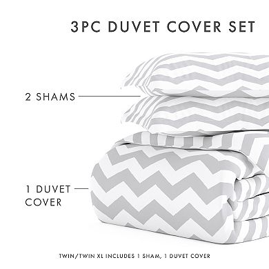 Urban Loft's 3pc Geometric Patterns Duvet Cover Bed Set With Shams