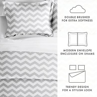 Urban Loft's 3pc Geometric Patterns Duvet Cover Bed Set With Shams