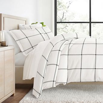 Urban Loft's 3 pc Dots & Stripes Patterns Duvet Cover Bed Set With Shams