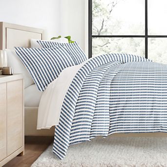 Urban Loft's 3 pc Dots & Stripes Patterns Duvet Cover Bed Set With Shams