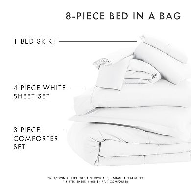 Urban Loft's 8pc Super Soft Bed-in-a-bag Essential Bedroom Set