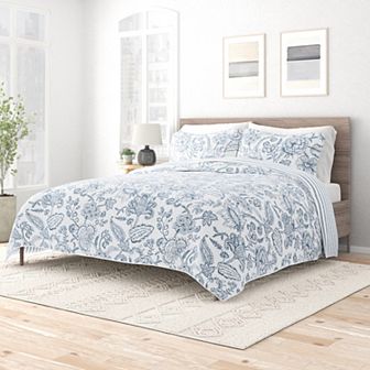 Urban Loft's Reversible 3 pc Quilt Set For King And Queen Beds