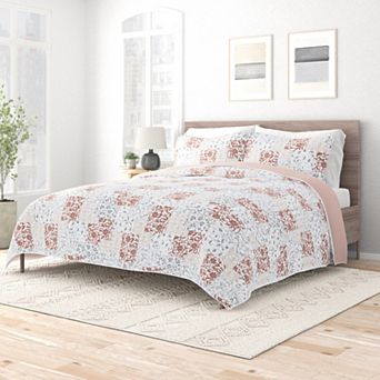 Urban Loft's Reversible 3 pc Quilt Set For King And Queen Beds