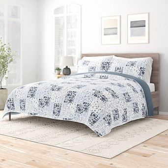 Urban Loft's Reversible 3 pc Quilt Set For King And Queen Beds