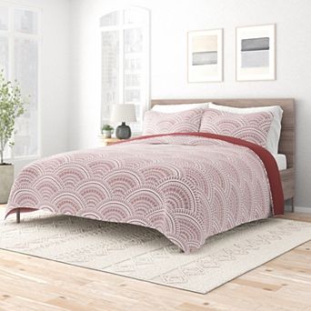 Urban Loft's Reversible 3 pc Quilt Set For King And Queen Beds