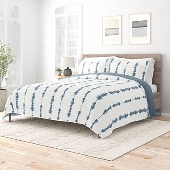 Urban Loft's Reversible 3 pc Quilt Set For King And Queen Beds