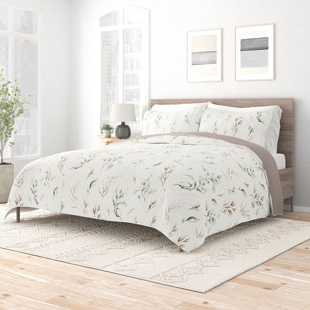 Urban Loft's Reversible 3pc Quilt Set For King And Queen Beds