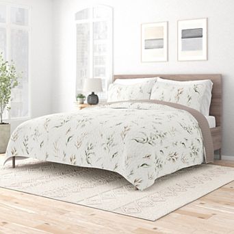 Urban Loft's Reversible 3 pc Quilt Set For King And Queen Beds