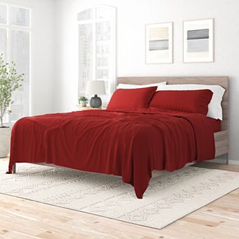 Urban Loft's 4 pc Solid Essential Colors Ultra Soft Bed Sheet Set