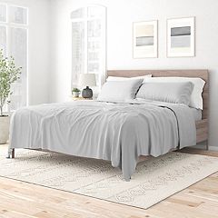 Low Profile (6-10 inches) Cotton Fitted Sheet Only, Twin - Gray