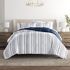 Tommy Hilfiger LAUREL DOBBY Full/Queen outlets Duvet Cover Set ~ Cream/Navy Stripe $250