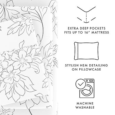 Urban Loft's Deep Pockets Patterns Sheet Set - Breathable, Easy Care