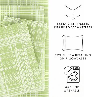 Urban Loft's 4pc Dots & Stripes Patterns Sheet Set