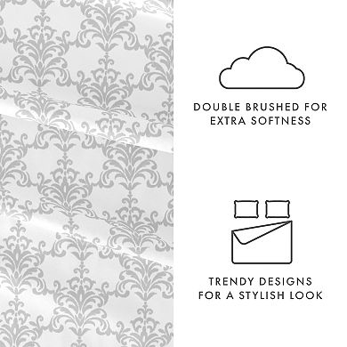 Urban Loft's 4pc Classic Essential Patterns Premium Softness Bed Sheet Set