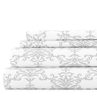 Urban Loft's 4 pc Classic Essential Patterns Premium Softness Bed Sheet Set