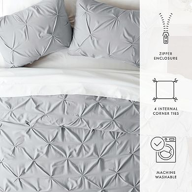 Urban Loft's 3pc Luxury Pinch Pleat Duvet Cover Home Bedding Set