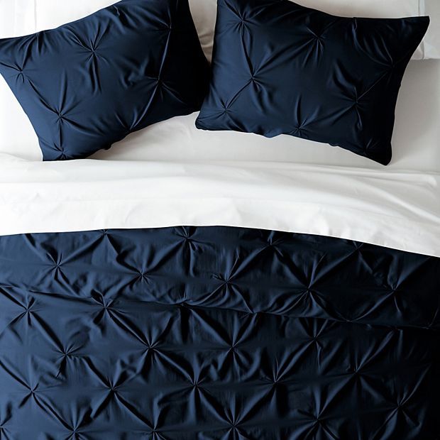 3 Piece Luxurious Pinch Pleated Duvet Cover Set - 120g Microfiber