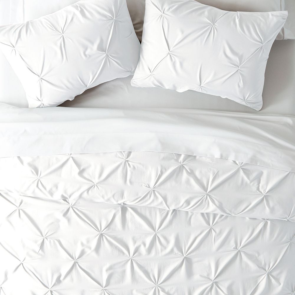 Light Blue Urban Loft's 3pc Luxury Pinch Pleat Duvet Cover Home Bedding Set