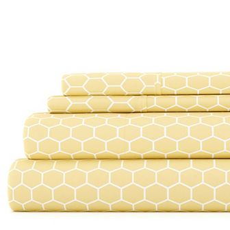 Urban Loft's 4 pc Geometric Patterns Premium Softness Bed Sheet Set
