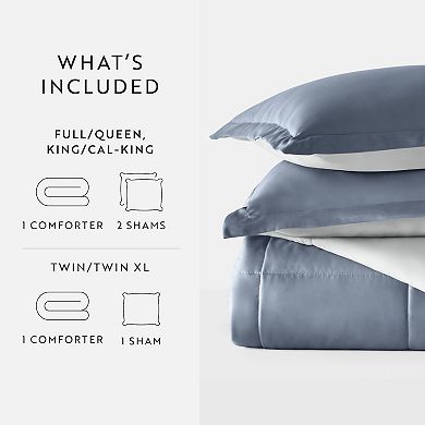 Urban Loft's Light Weight & Reversible Comforter - Down Alternative Set In Solid Colors