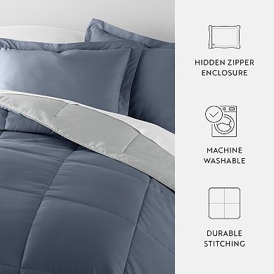 Urban Loft's Light Weight & Reversible Comforter - Down Alternative Set In Solid Colors