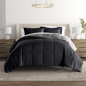 Urban Loft's Lightweight Comforter Reversible Down Alternative Set In Solid Colors